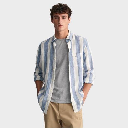 GANT REG BOLD STRIPE LINEN SHIRT