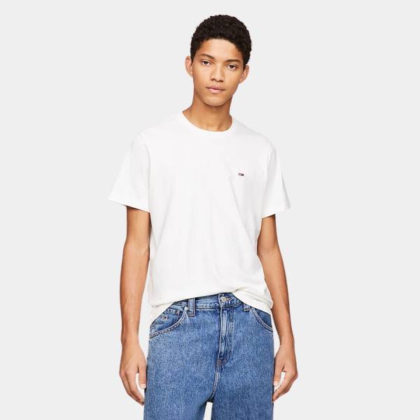 TOMMY JEANS MENS SLIM JERSEY CREW NECK