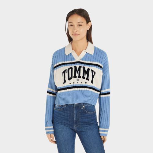 TOMMY JEANS WOMENS VARSITY RUGBY SWEATER