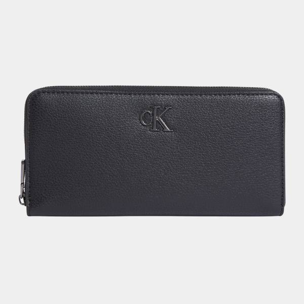 CALVIN KLEIN JEANS MINIMAL MONOGRAM ZIP AROUND WALLET