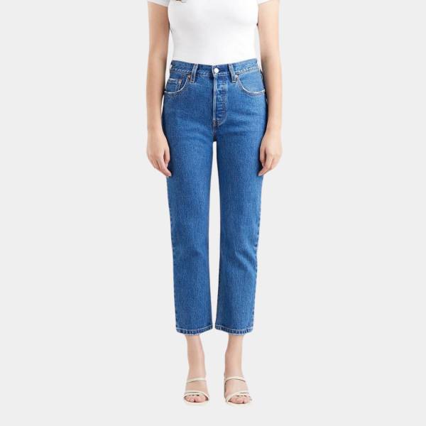 LEVIS 501® CROP MED INDIGO - WORN IN