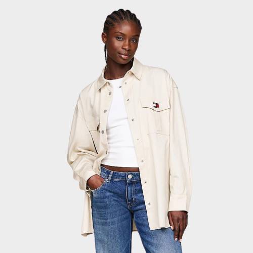 TOMMY JEANS WOMENS STRUCTURED CARGO OVERSHIRT