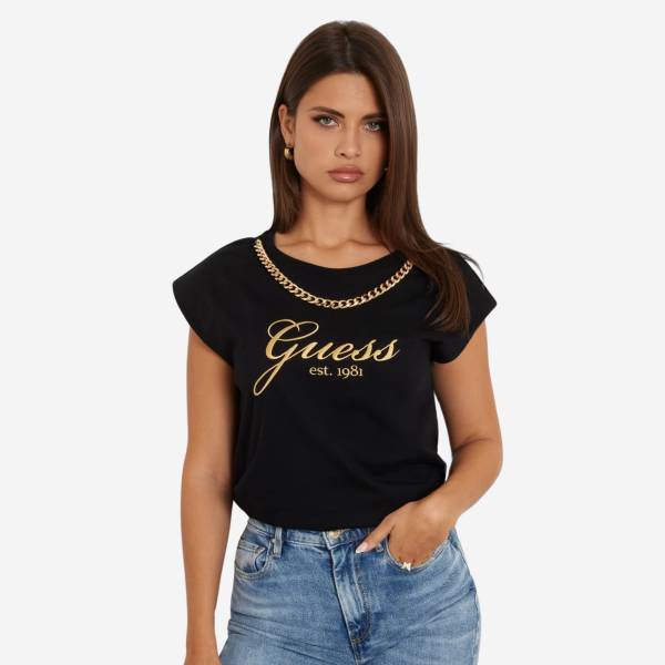 GUESS  CRYSTAL LOGO TEE