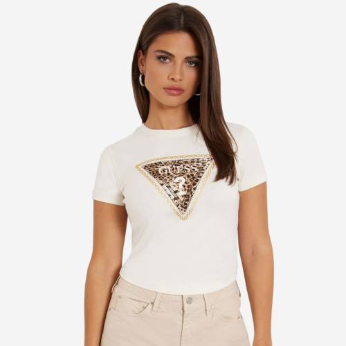 GUESS  TRIANGLE LEOPARD TEE