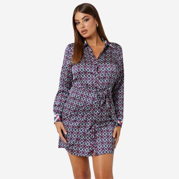 GUESS  NEW LS ALYA PRINTED DRESS