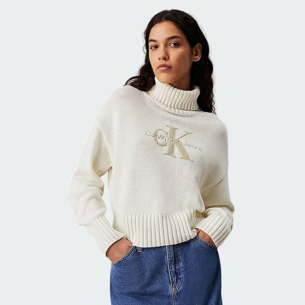 CALVIN KLEIN JEANS CHENILLE MONOLOGO SWEATER