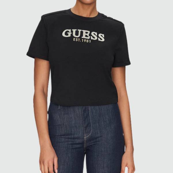 GUESS CROPPED WASHED LOGO TSHIRT