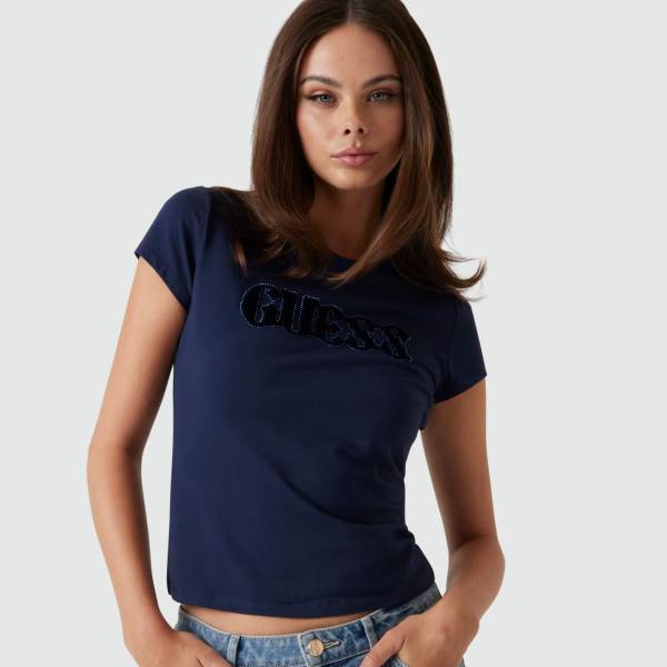 GUESS PONY HAIR LOGO  TSHIRT