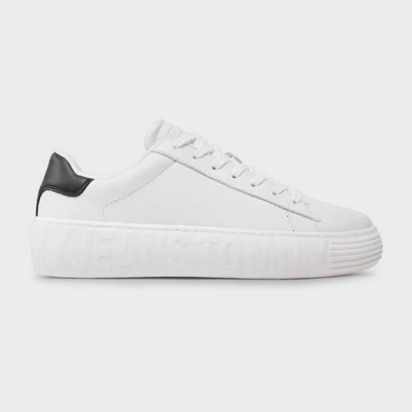 TOMMY LEATHER OUTSOLE SNEAKERS