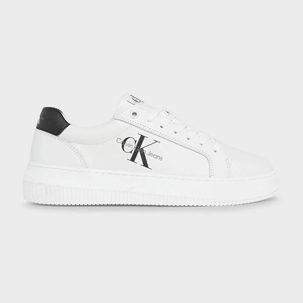 CALVIN CHUNKY CUPSOLE LEATHER MONO SNEAKERS