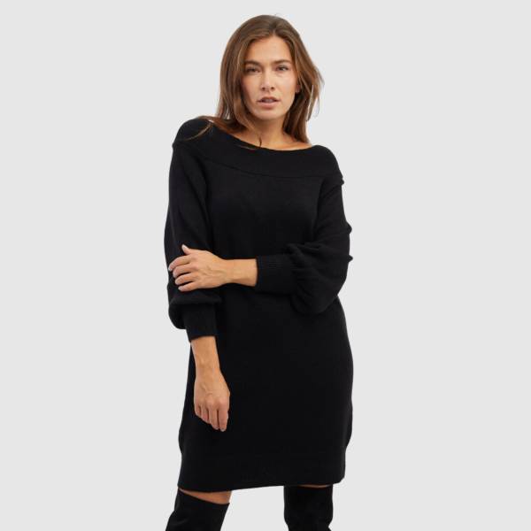 ONLY JANE LS OFF SHOULDER KNIT DRESS