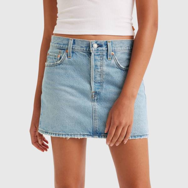 LEVI'S ICON SKIRT LIGHT INDIGO - WORN IN