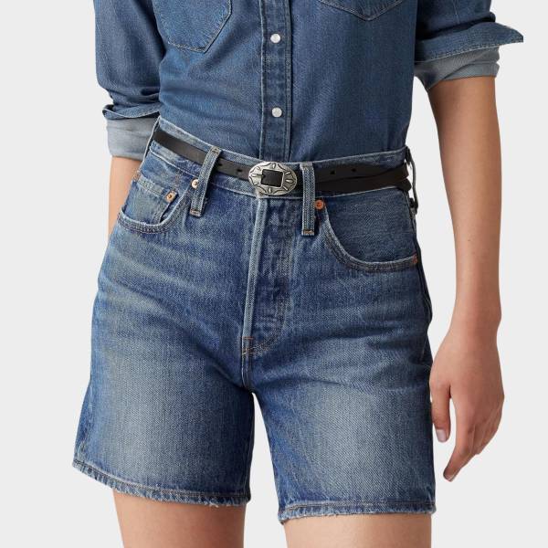 LEVI'S 501® MID THIGH SHORT MED INDIGO - WORN IN